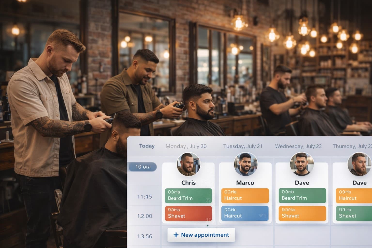 Online booking for barbershops without marketplace distractions.