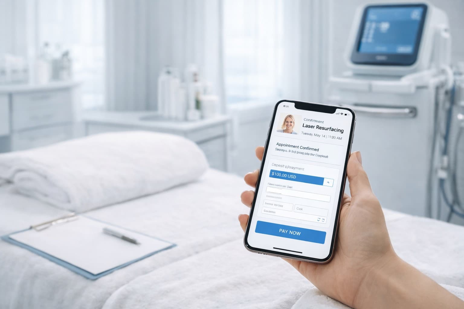 Give clients a polished online booking page that matches your brand.